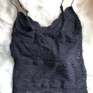 Cosobella black lace bra tank-let